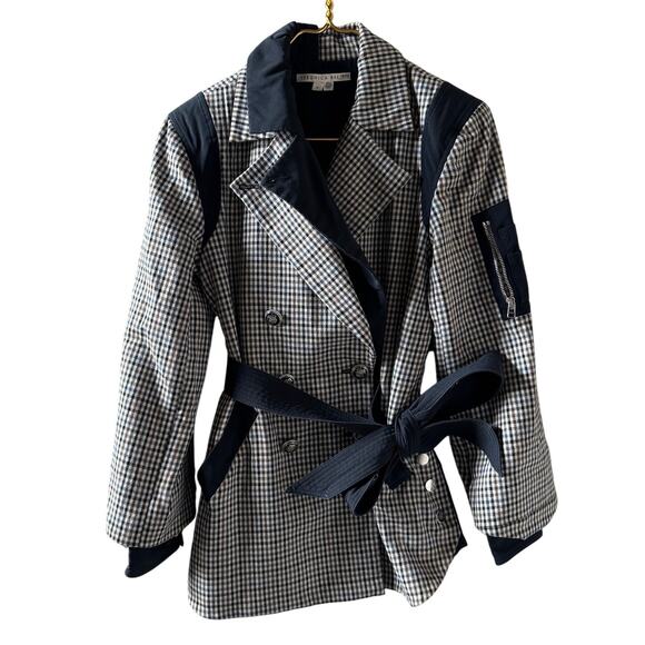 Veronica Beard Toral Dickey Checkered Coat in Blue Size Medium - Picture 1 of 9